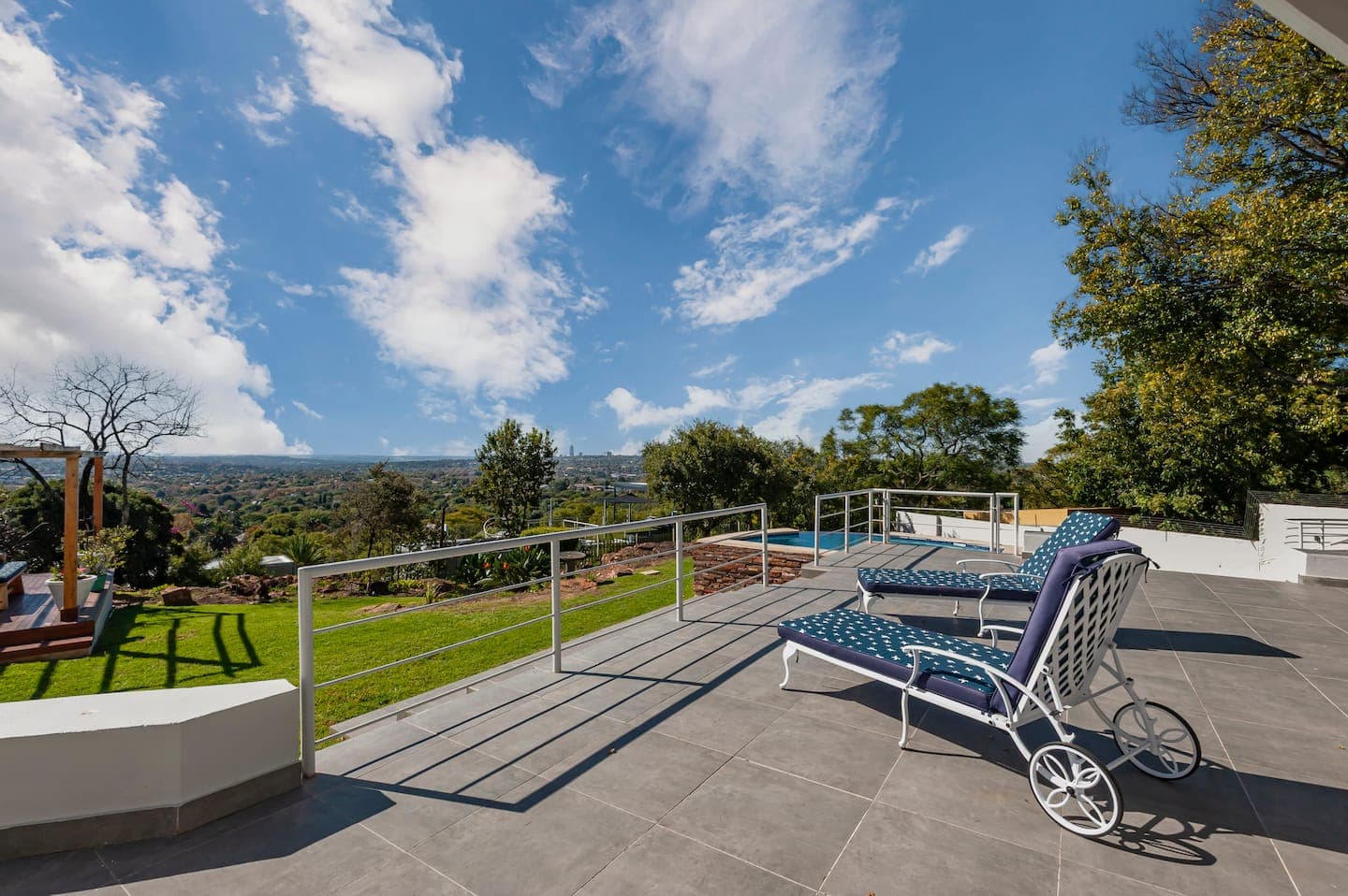 Sun deck with loungers